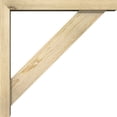 thumbnail image 3 of Ekena Millwork 4"W x 24"D x 24"H Traditional Block Rough Sawn Bracket w/ Offset Brace, Douglas Fir, 3 of 25