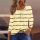 thumbnail image 1 of Fiudx Ofertas de La Semana Blusa de Manga 3/4 a La Moda para Mujer, Camiseta Estampada, Top Informal, 1 of 5