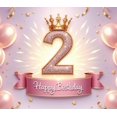 thumbnail image 4 of Yatrandify Colorful Balloons Birthday Banner Crown Design Party Backdrop for Kids Celebration Indoor Decoration, 4 of 8