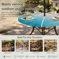thumbnail image 6 of Round Outdoor Tablecloth with Umbrella Hole and Zipper, Blue Beach Summer Tablecloth with Elastic Waterproof, Ocean Seaside Nautical Ombre Patio Table Covers for 45" - 54" Picnic Pool Tables, 6 of 9