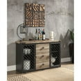 thumbnail image 3 of ACME Edina 3-Drawer Wooden Server with Metal Doors in Oak and Sandy Black, 3 of 8