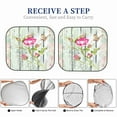 thumbnail image 4 of Lsque Vintage Wood Background with Floral 2 PCS Windshield Sun Shade | CarFoldable Window Covers | Car Accessories Reflect UV for Universal Cars SUV Truck | Small, 4 of 7