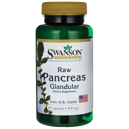 Swanson Raw Pancreas Glandular 500 mg 60 Caps
