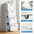 DEXTRUS 4Drawer Wood File with Lock, 15.86" Deep Vertical