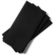 Singular Paper Napkins - Linen-Like Dinner Napkins - Everyday Table Napkins - 15.75" x 15.75" (50 Count Black)