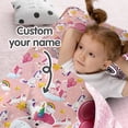 thumbnail image 2 of KAINSY Personalized Toddler Nap Mat Set with Removable Pillow, Ultra Soft Slumber Bags for Girls，Perfect for Preschool, Daycare, Custom Name Kids Sleeping Bags with Rollup Design - Easy to Carry, 2 of 8