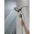 thumbnail image 2 of Delta In2ition 2-in-1 Dual Shower Head with Handheld - 4 Settings, Brushed Nickel, Hose Included, 2 of 7