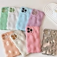 thumbnail image 6 of Cute Case for iPhone 14 Pro Max Curly Wave Frame Meteorite Pattern, Woman Trendy Creative Case for iPhone 14 Pro Max White Color, Shockproof Case for iPhone 14 Pro Max Bubble Shape, 6 of 15