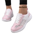 thumbnail image 5 of Sewkxo Women'sLace Sneaker Low Top Casual Walking Shoes Classic Comfort Flat Fashion Sneakers,Pink 40, 5 of 5
