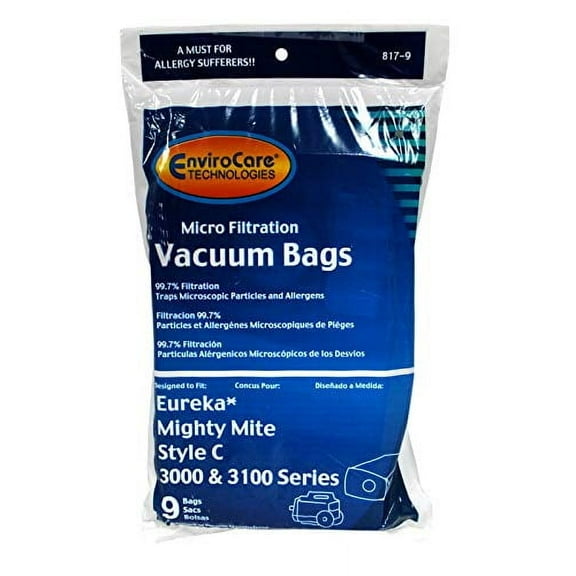 EnviroCare Vacuum Bags Designed to Fit Eureka Mighty Mite Style C 3000 and 3100 Series Vacuums 817-9