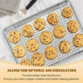thumbnail image 7 of Stainless Steel Baking Sheet with Rack Set,  16”x12” Cookie Sheet Pan for Oven, Rimmed Metal Tray with Wire Cooling Rack for Cooking Roasting Resting Bacon Meat Steak - Dishwasher Safe, 7 of 7