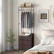 thumbnail image 4 of GETHFSA Freestanding Closet Organizer with Shelves & 3-Position Hanging Rod, Metal Clothing Rack with 3 Fabric Drawers, Space-Saving Wardrobe Storage for Bedroom, Entryway, Hallway – Black/Brown, 4 of 9