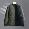 thumbnail image 4 of Sookity Mens Button Down Puffer Jackets Fleece Lined Quilt Jacket Big and Tall Fall Outwear Fashion Winter Warm Coats Windbreaker Lightweight Jackets,jaqueta masculina Army Green L, 4 of 8