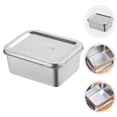 thumbnail image 3 of Contenedor de acero inoxidable para almacenar alimentos con tapa para organizar la cocina, recipientes herméticos para preparar alimentos, contenedor portátil para organizar el refrigerador., 3 of 7