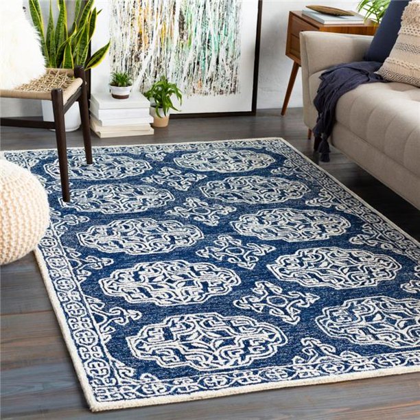 Granada GND2308 8' x 10' Rug Dark Blue/Medium Gray/Denim/Beige/Charcoal/Ivory