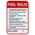 thumbnail image 1 of Pool Rules Sign, Red Pool Sign,, 1 of 8