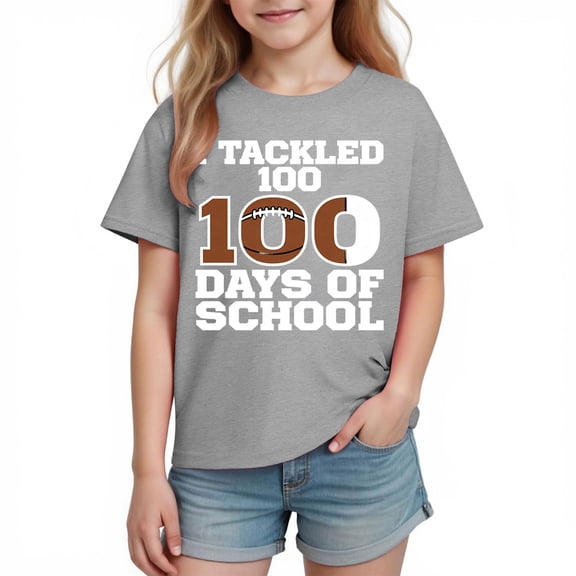 WRKEKC Boys T-Shirts Short Sleeve Round Neck Print Soft Cotton Tops with First Day of School Pattern for Kids Daily Wear 3-10 Years