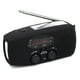 thumbnail image 2 of 2000mAh Manivela portátil FM AM WB NOAA Radio Solar Radio Antorcha (Negro) Universal Accesorios Electrónicos, 2 of 9