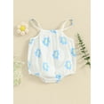 thumbnail image 4 of Gupgi Bébé Filles Sans Manches Romper Été Imprimé Floral Combinaisons de Bandage pour Bébé, 4 of 9