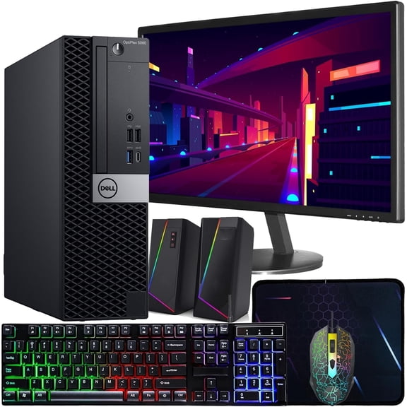Restored Dell OPTIPLEX 5060 Desktop PC, Core i5-8600, 16G RAM, 500G SSD + 1TB HDD, WiFi, BT, Windows 11