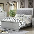 thumbnail image 2 of FOA Chid 3pc Silver Solid Wood Bedroom Set - Queen + 2 Nightstands, 2 of 16