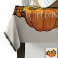 thumbnail image 2 of Orange Black Plaid Pumpkins Rectangle Tablecloths 54x87,Fall Thanksgiving Sunflower Table Cloth Table Cover Indoor/Outdoor Tabletop Decor for Wedding Holiday Party Dinner Baby Shower, 2 of 7