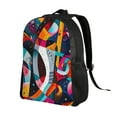 thumbnail image 2 of Kdxio Abstract Jazz Instrumental Pattern Water-Resistant Backpack for Work Travel School Men and Women with Laptop Compartment and Adjustable Straps, 2 of 8