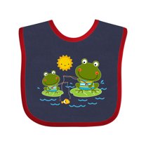Inktastic Fishing Frogs Cute Fisherman Boys Baby Bib