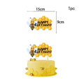 thumbnail image 3 of Decoración de cumpleaños con tema de abeja, globos de cumpleaños populares, banderas de globos de moda, película de látex de aluminio, conjunto de decoración para fiesta de cumpleaños, 3 of 5