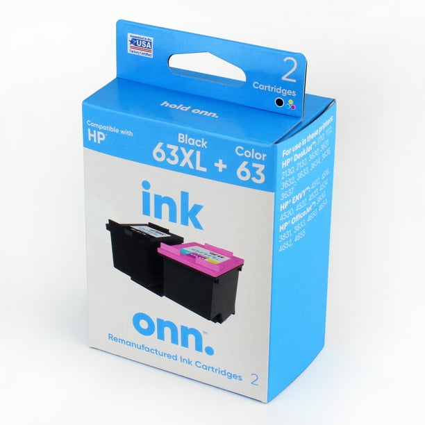 Onn Remanufactured Ink Cartridges Hp 63xl Black And 63 Tri Color 6991