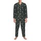 thumbnail image 3 of Fotbe Gold Snowflake Christmas Tree Pijama de Hombre con Estampado de Manga Larga, Conjunto de 2 Piezas, Ropa de Dormir Suave y Cómoda con Bolsillos-X-Large, 3 of 7