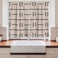 thumbnail image 2 of Ambesonne Minimalist Kitchen Curtains, Weathered Stripes Art, 55"x24", Tan and Grey Teal, 2 of 3