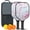 Black-2, variant on Pickleball Paddles Set Of 2, Fiberglass Surface, Liquid & Marble Print, 4 Balls & Bag