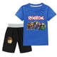 thumbnail image 1 of Traje informal Roblox para niños y niñas, juego de Anime circundante, camisetas y pantalones cortos bidimensionales, el mejor regalo, nuevo, 1 of 4