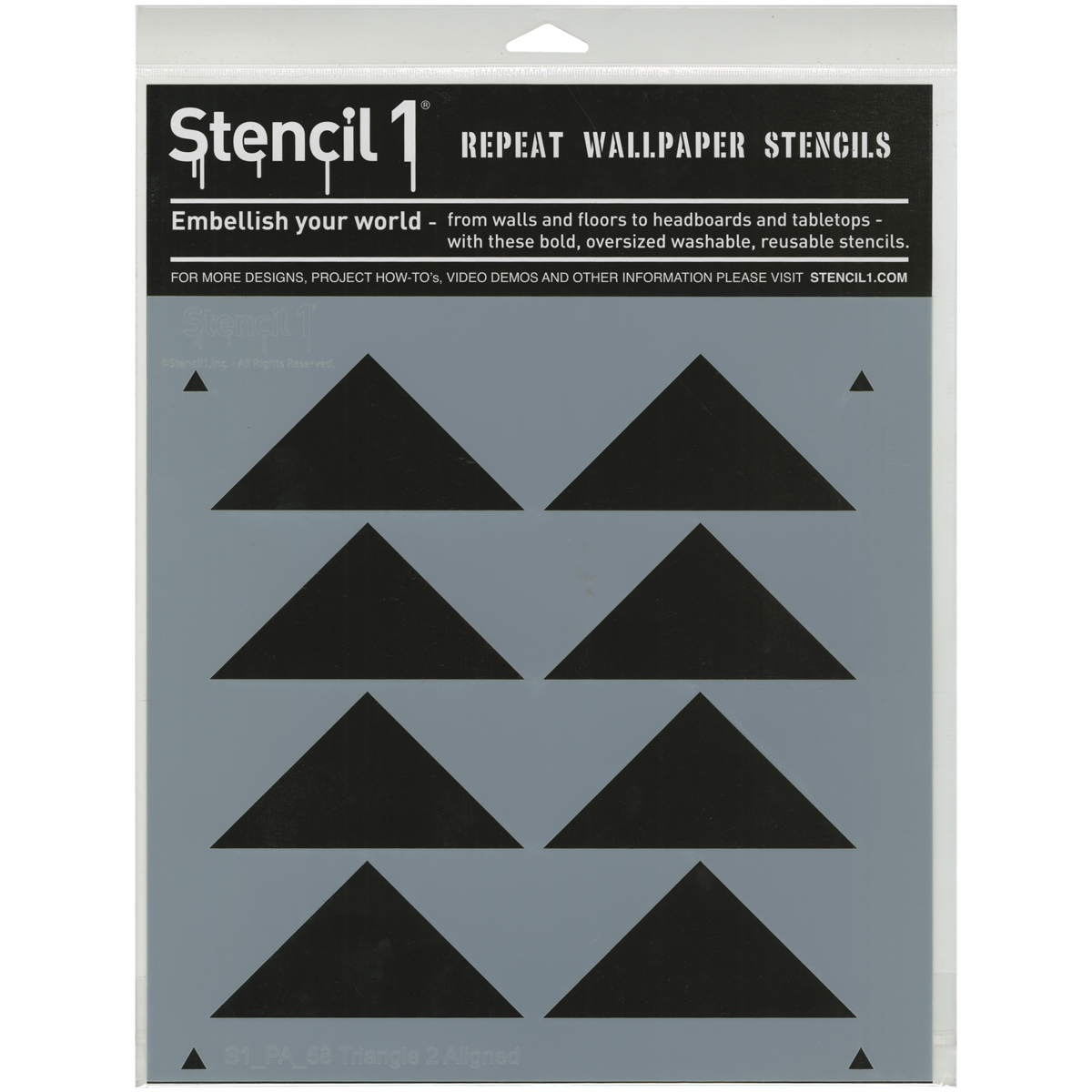Stencil1 11"X11" StencilTriangles Aligned Walmart Canada