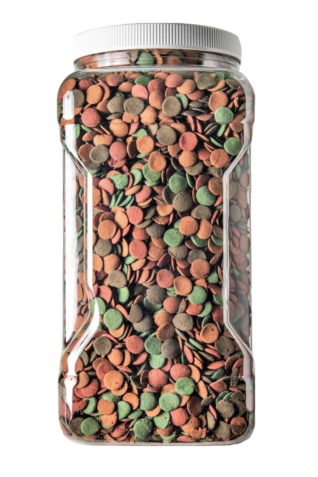 Koi Fish, Hand Feeding 4-Type Sinking Wafer Treats, Teach Your Koi to Eat Out of Your Hands…2-lb Med Jar