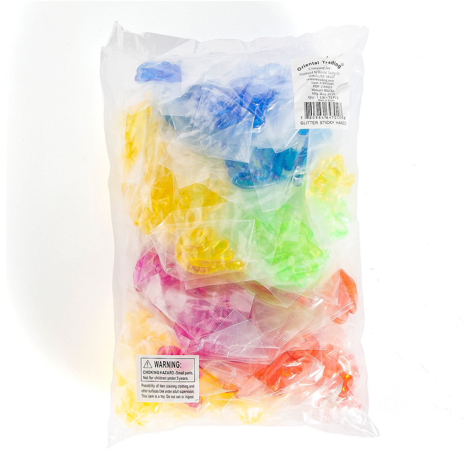 Vinyl Glitter Mini Sticky Hands Toys for Children Party Favours, Birthdays 120PCS Glitter Sticky Hands, Stretchy Sticky Hands Toys Glowing