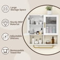 thumbnail image 6 of Wall Mounted Bathroom Storage Cabinet Medicine Cabinet with Acrylic Doors & Towel Bar Adjustable Shelves for Bathroom, Laundry Room, Bedroom, Enterway, 6 of 8