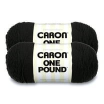 Caron® One Pound™ #4 Medium Acrylic Yarn, Black 16oz/454g, 812 Yards (2 Pack)