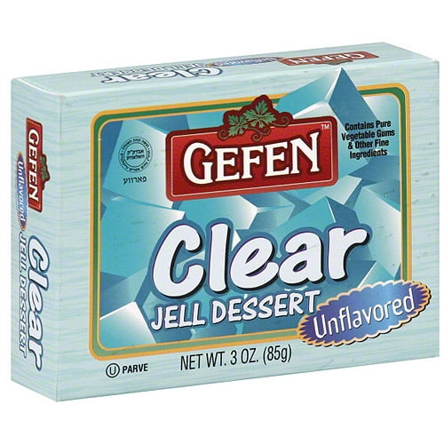Gefen Clear Unflavored Jell Dessert, 3 oz (Pack of 24)