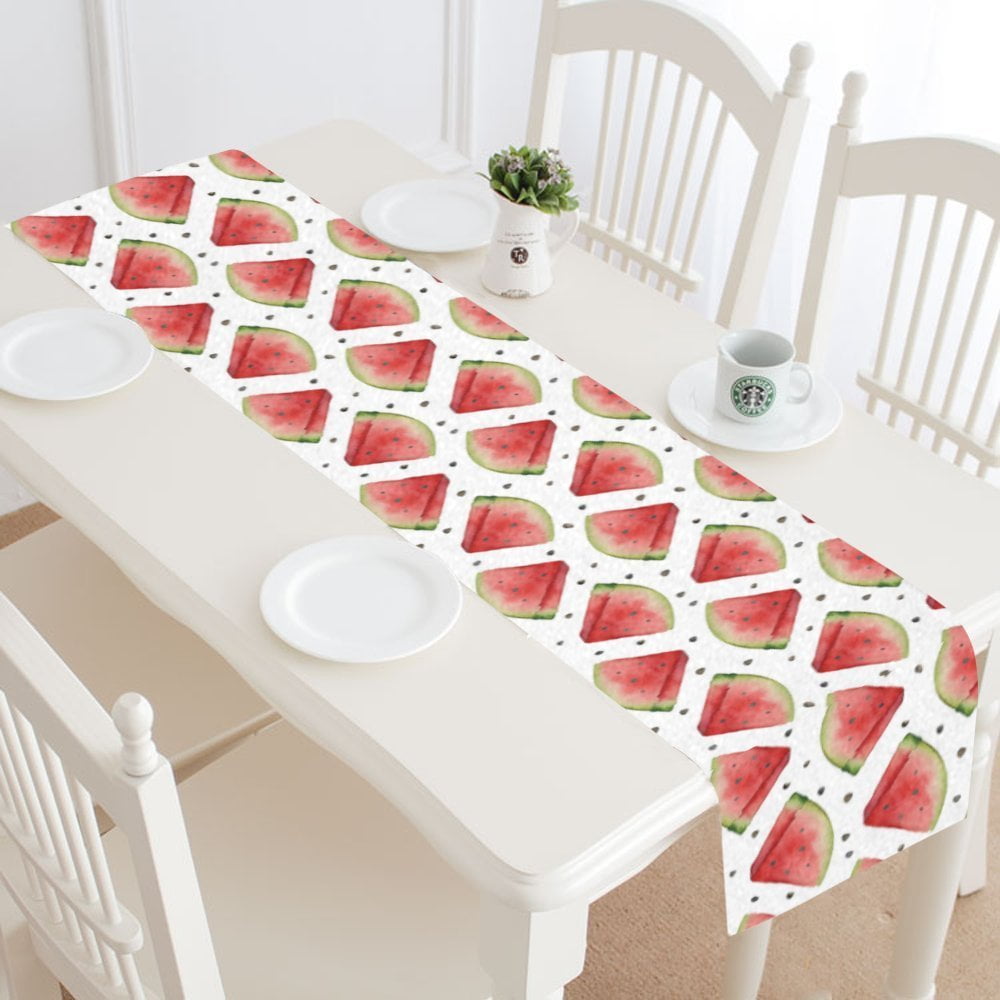 MYPOP Summer Watermelon Table Runner Home Decor 14x72 Inch,Watermelon