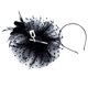 thumbnail image 3 of Diadema con cintas de malla de flores para mujer, sombrero para cóctel, fiesta de té, tocado, pinza para el pelo Fridja nalpqowj2066, 3 of 3
