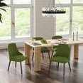 thumbnail image 2 of Upholstered Dining Chairs Set of 4 Velvet Armless Side Chairs Solid Wood Legs Living Room Kitchen Restaurant Green, 2 of 8