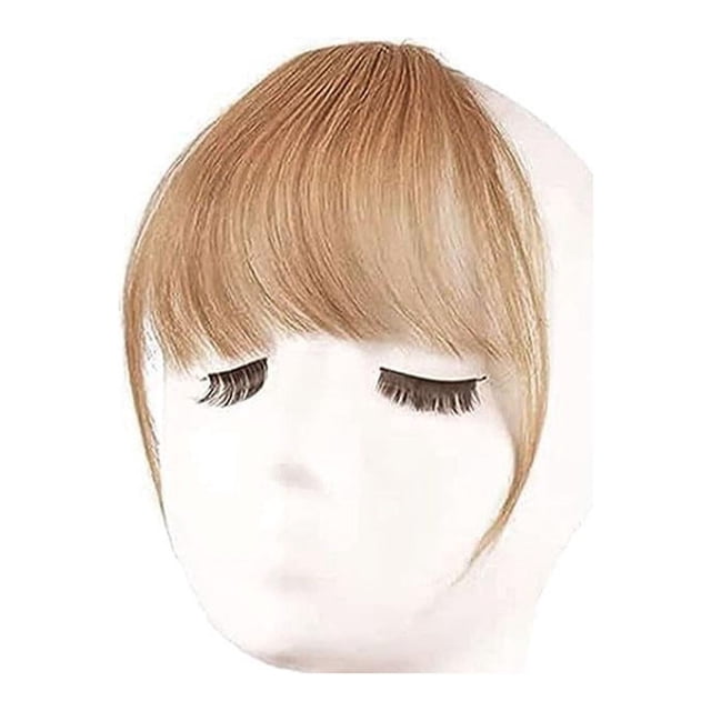 Thick Fringe Bangs Hair Extensions Clip In on Fringe Front Hairpiece Topper ογ T5D5