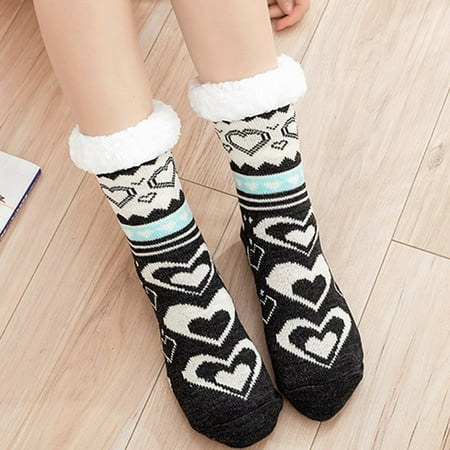 

3 Pairs Socks for Women Slipper Socks Home Floor Socks Winter Warm Fuzzy Lined Socks Super Soft Socks Unisex Womens Socks