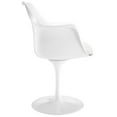 thumbnail image 2 of Modern Urban Contemporary Dining Armchair Set of 2, White Plastic, 2 of 4
