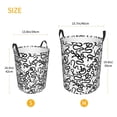 thumbnail image 3 of Balery Hand Drawn Snake Cesta de ropa redonda con asas, impermeable, independiente, para ropa, juguetes, dormitorio y familia-Medium, 3 of 6