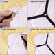 thumbnail image 4 of Cross Over Style Sheet Fasteners (black 2 Pieces), Adjustable Long Sheet Strap, Suitable For Heavy-duty Sheet Clips, Fitted Sheets, And Sheets On All, 4 of 5