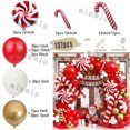 thumbnail image 3 of Juego de globos navideños con forma de bastón de caramelo, película de aluminio, rojo, verde, para fiesta de Año Nuevo, cadena de globos, decoración de arcos, suministros para regalos, 3 of 5