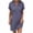 Purple, variant on gakvbuo Summer Mini Dress for Women Casual Pleated Button V-Neck T-Shirt Short Rolled Sleeve Beach Sundresses Solid Color Flowy A-Line Dresses